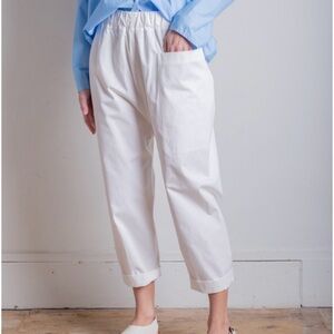 Sofie D'Hoore Cream Elastic Waist Trousers EU34